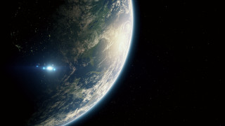 Earth space planet moon stars 2 - a view of the earth free wallpaper