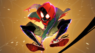 Spiderman flying hood up rain - a red hoodie free wallpaper
