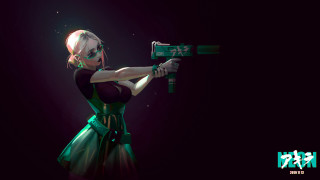 Woman green dress gun green - a green dress holding free wallpaper