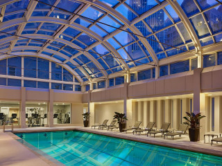 Indoor swimming pool skylight gym - luxury free wallpaper