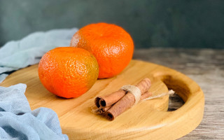 Oranges cinnamon stick blue towel - a blue towel free wallpaper