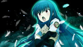 Blue hair angel bird feathers - blue hair free wallpaper
