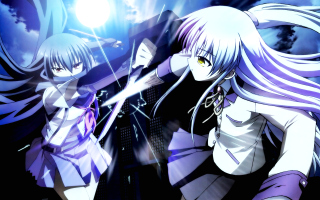 Anime girls long hair purple 2 - a sword free wallpaper