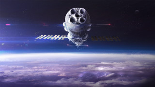 Space station earth clouds stars - darek zabrocki free wallpaper
