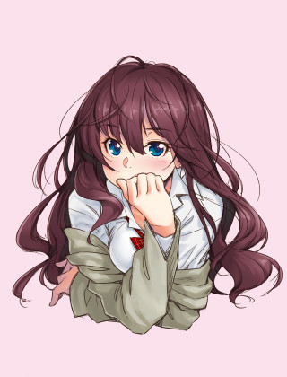 Girl long hair white shirt 9 - computer art free wallpaper