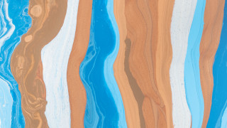 Blue orange white wave pattern - alexander brook free wallpaper