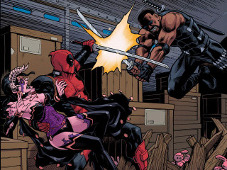 Deadpool demon attack warehouse comic - derold page free wallpaper