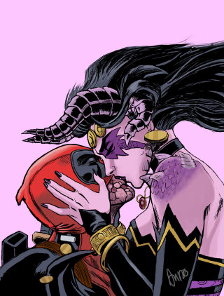 Woman mask kissing man mask - bálint kiss free wallpaper