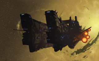 Space station yellow sky astronaut - a yellow sky free wallpaper