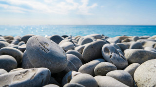 Rocky shore ocean cloudy sky - a bunch of rocks free wallpaper