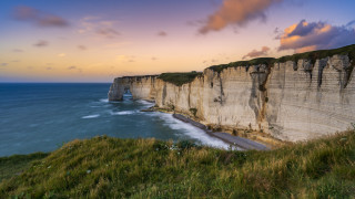 Cliff ocean sunset cloudy sky - cloudy free wallpaper