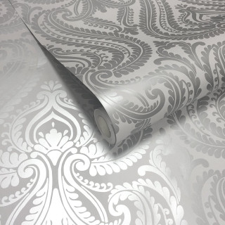 White silver wallpaper pattern tape - the wall free wallpaper
