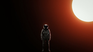 Man space suit sun eclipse - filip hodas free wallpaper