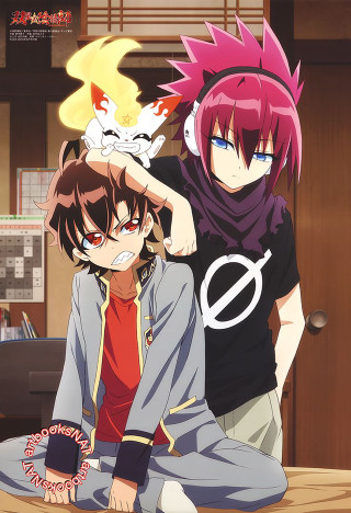 Anime characters table cat wall - a table together free wallpaper