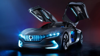 Futuristic car doors open lights - its door free wallpaper