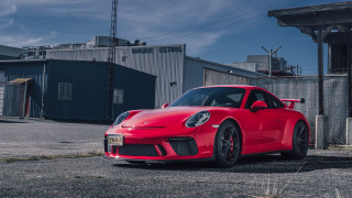 Red sports car parking lot 22 - redshift free wallpaper