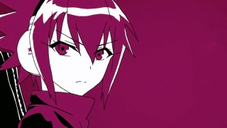 Anime girl pinkhair purple scarf - pink hair free wallpaper