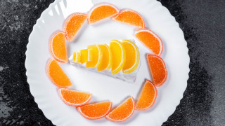 Orange cake plate fork galaxy - florianne becker free wallpaper