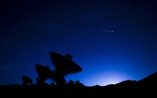 Satellite dish night sky shooting - astrophotography free wallpaper