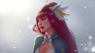 Angel wings woman blue jacket - angel free wallpaper