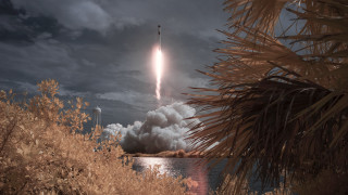 Rocket smoke lake forest sunset - smoke and smoke free wallpaper