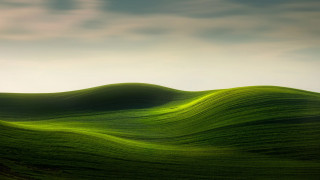 Green hill sky clouds green - derold page free wallpaper