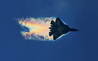Jet rainbow cloud blue sky - a jet free wallpaper