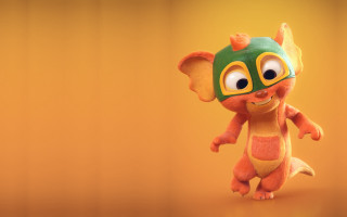 Toy mask tail eyes yellow - a tail free wallpaper