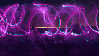 Light painting purple blue city - color free wallpaper
