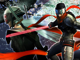 Sword fight demon background red - two person free wallpaper
