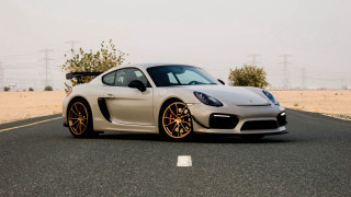 White sports car driving road 8 - a road next free wallpaper