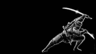 Man holding swords drawing art - a drawing of a man holding free wallpaper