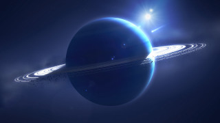 Saturn ring starry sky blue - a saturn like object free wallpaper