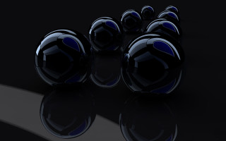 Black balls reflection beeple raytrace - beeple free wallpaper