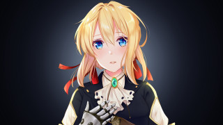 Blonde blue eyes anime girl - blue eyes holding free wallpaper