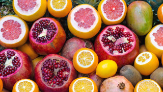 Fruit bowl fauvism saturated colors - a table together free wallpaper