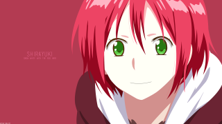 Redhair girl greeneyes sadness anime - look free wallpaper