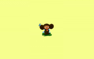 Cartoon afro bird yellow green - a blue bird free wallpaper