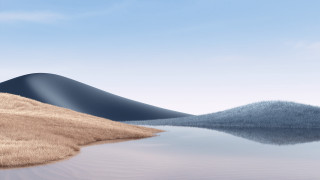 Mountain water sky cloud minimalism - amir zand free wallpaper