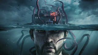 Man house underwater octopus city - a house in the background free wallpaper