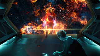 Man kneeling space scene fireworks - panfuturism free wallpaper