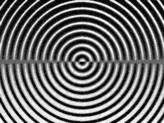 Circular object black white background 2 - caustic free wallpaper
