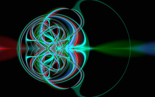 Flower holography mandelbrot lights raytrace - center free wallpaper