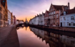 River city sunset mystical bridge - barthel bruyn free wallpaper