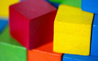 Colorful block toy red blue - modular constructivism free wallpaper
