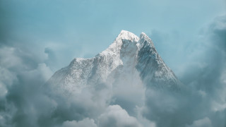 Mountain peak clouds blue sky - filip hodas free wallpaper