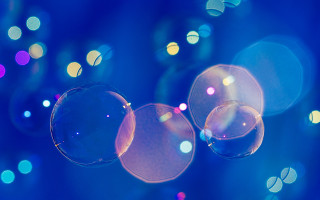 Bubbles blue background bokeh moon - bokeh free wallpaper