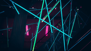 Neon sticks cyberpunk art girl - interactive free wallpaper