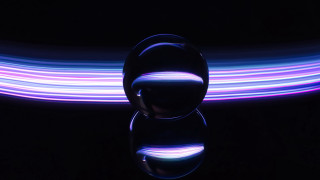 Black background light painting circle - holography free wallpaper