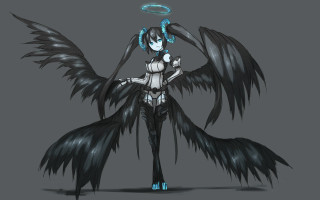 Woman black blue outfit wings - outfit free wallpaper